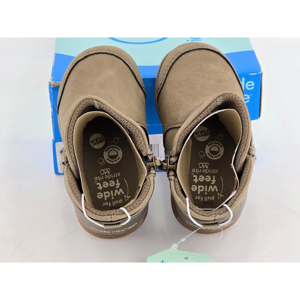 Stride Rite Shania Boots Little Kid 4M Taupe Machine Washable - New